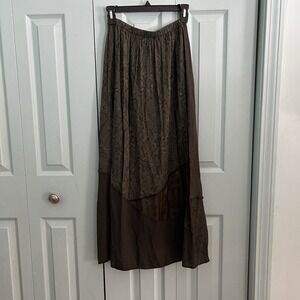 Vtg 90s Womens Classique Boho Goblincore Peasant Maxi Skirt 1 Prairie Milkmaid